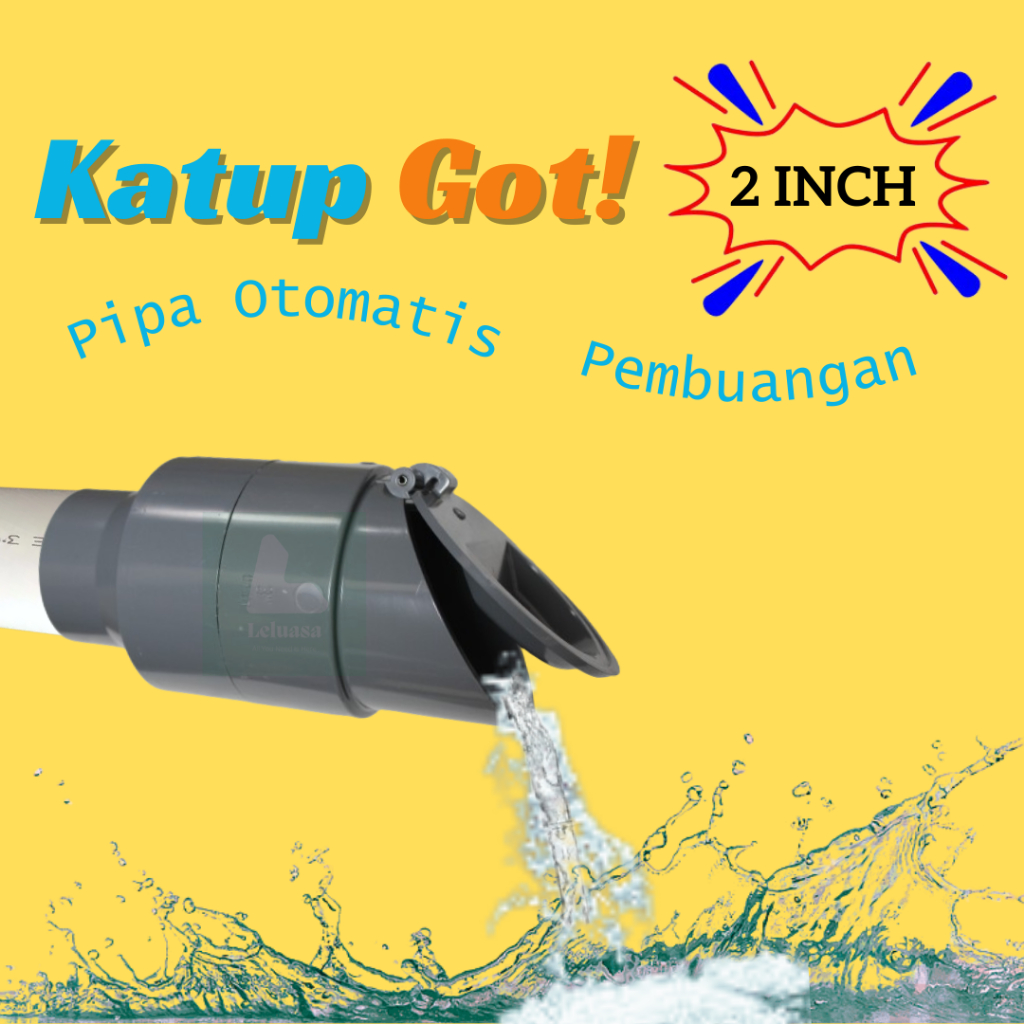 Tutup Pipa Anti Banjir Backflow Valve 4 11/2  2 21/2 3 Inch Rucika Anti Kecoak Tikus Got Saluran Pem