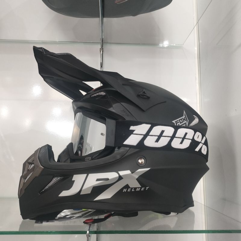 Helm Cross JPX Solid Black Doff
