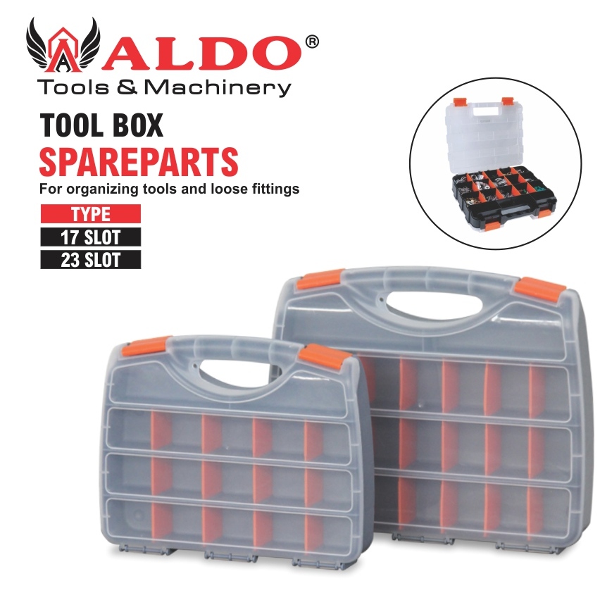 TOOL BOX SPAREPARTS / KOTAK PENYIMPANAN SPAREPART MERK ALDO