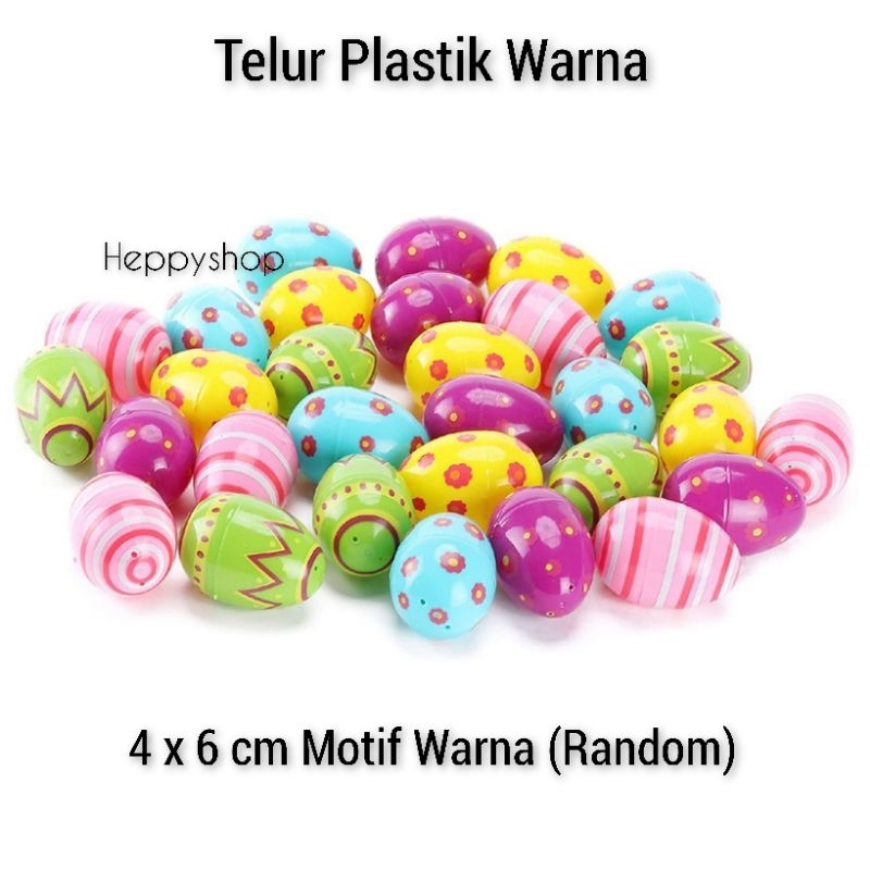 Telur Plastik Warna, Telur Mainan Warna, Telur Paskah Warna