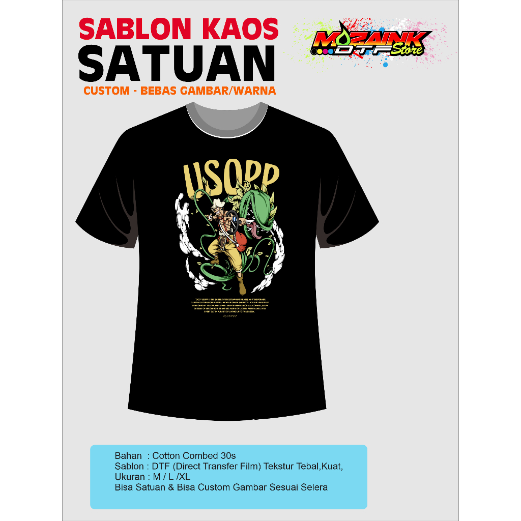 T-Shirt baju kaos One Piece Usopp