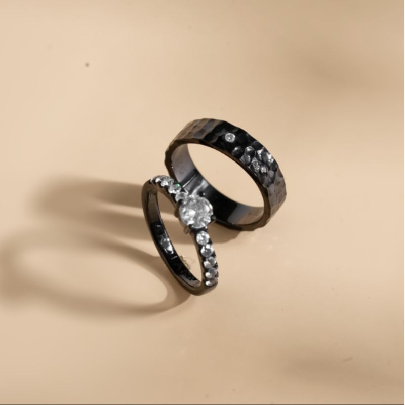 Couple Rustic Ring - Russel