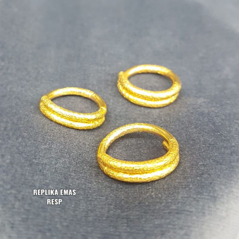 cincin  lilit penang  replika emas cantik mirip emas 24k bisa dipakai harian