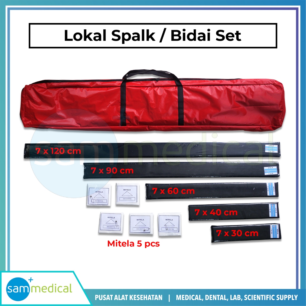 Lokal Spalk / Bidai Set / Splak Set Mitela / Bidai Spalk Kayu Set Patah Tulang / Cedera Patah Tulang