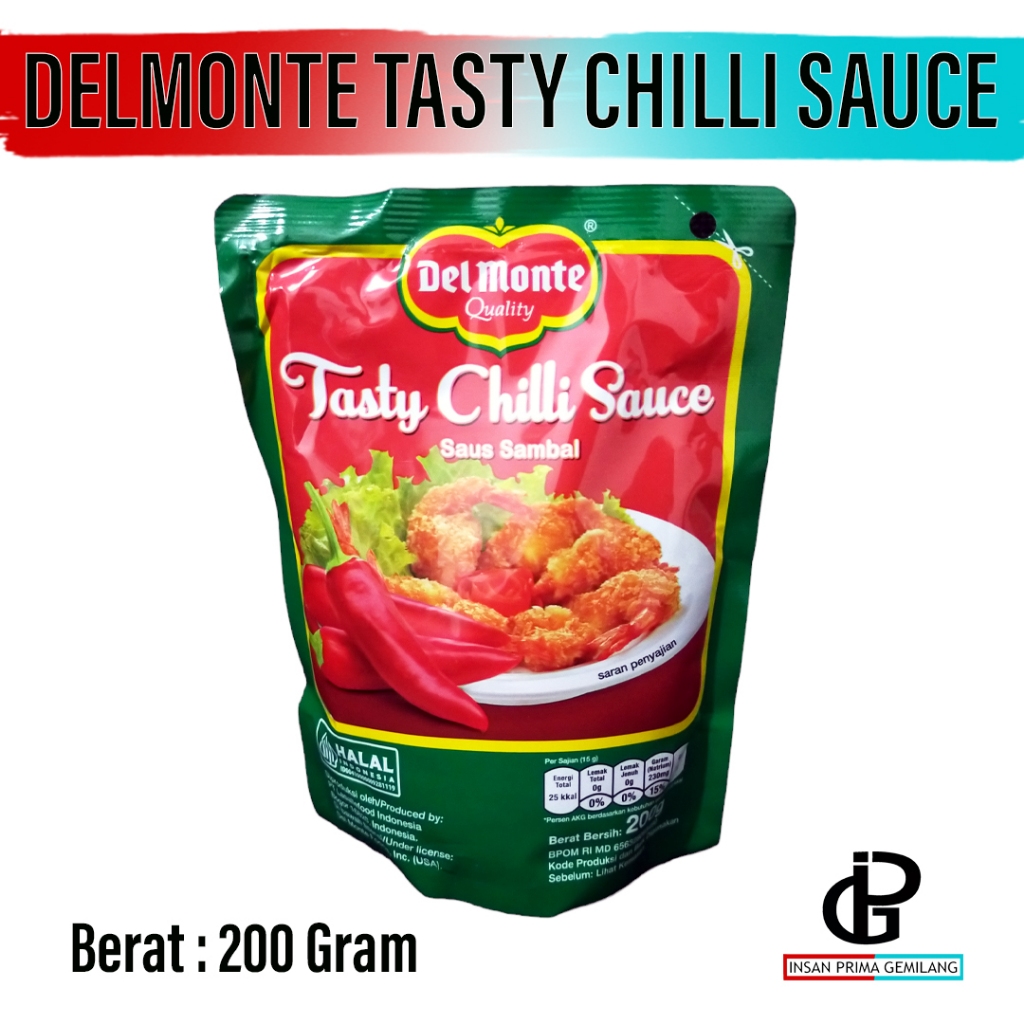 

Saos Delmonte Tasty Chilli Sauce / Tasty Saus Sambal 200 Gr Pouch