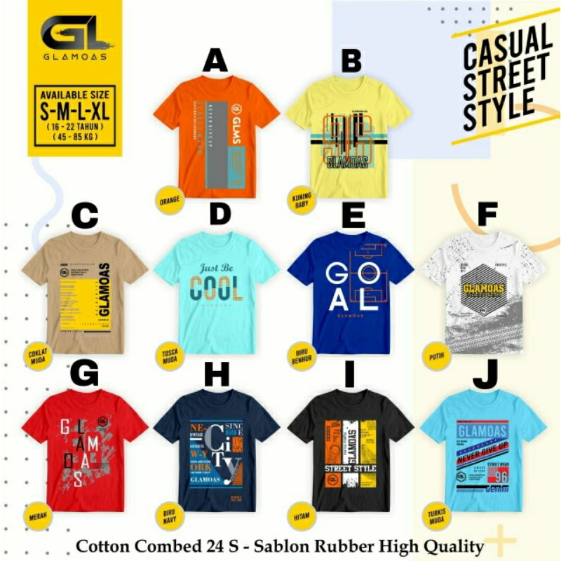 kaos glamoas casual street