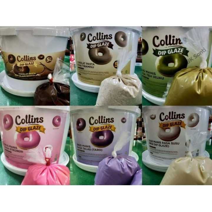 

Collins Repack Glaze 250 Gram | Matcha/Green Tea/Chocolate/Vanila/Tiramisu/Strawberry/Taro/Capucino