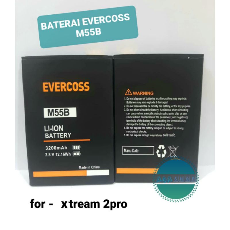 BATERAI /BATTERY EVERCOSS M55B FOR XTREAM 2PRO ORIGINAL