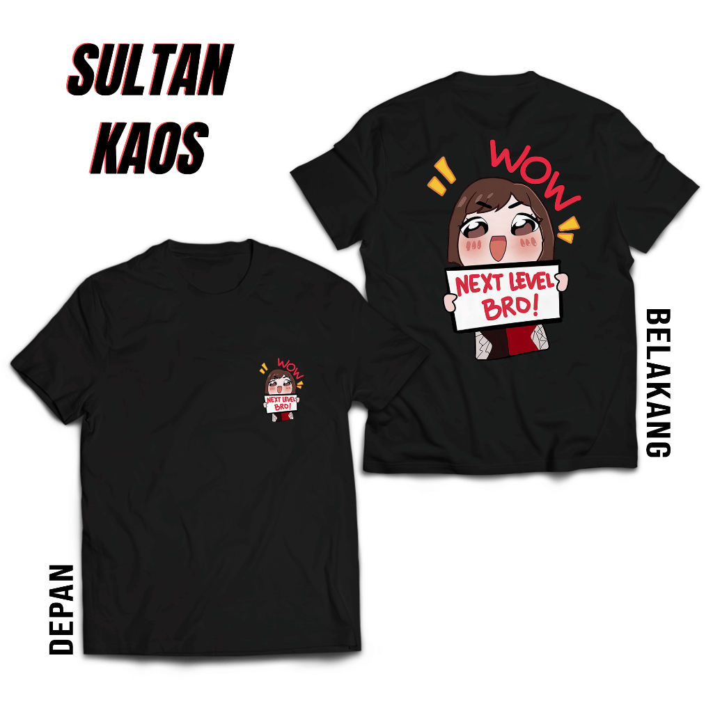 SultanKaos89 - Kaos Emote - Kaos Atasan Katun Sablon - Kaos Mobile Legend - Emoji ML Wow Next Level 