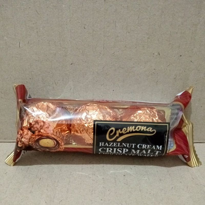 

Cremona Hazelnut Cream Crisp Malt Chocolate Wafer 36g