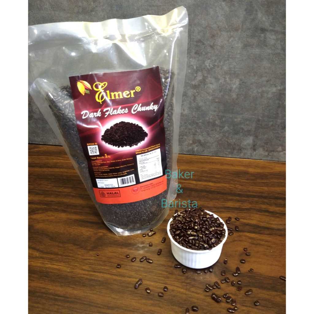 

Elmer Dark Flakes Chunky Chocolate / Cokelat Cacah 100gr / coklat flakes