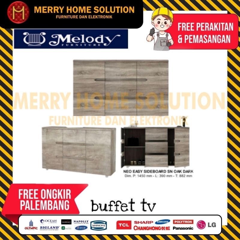 Buffet tv melody meja tv minimalis laci laci melody furniture palembang
