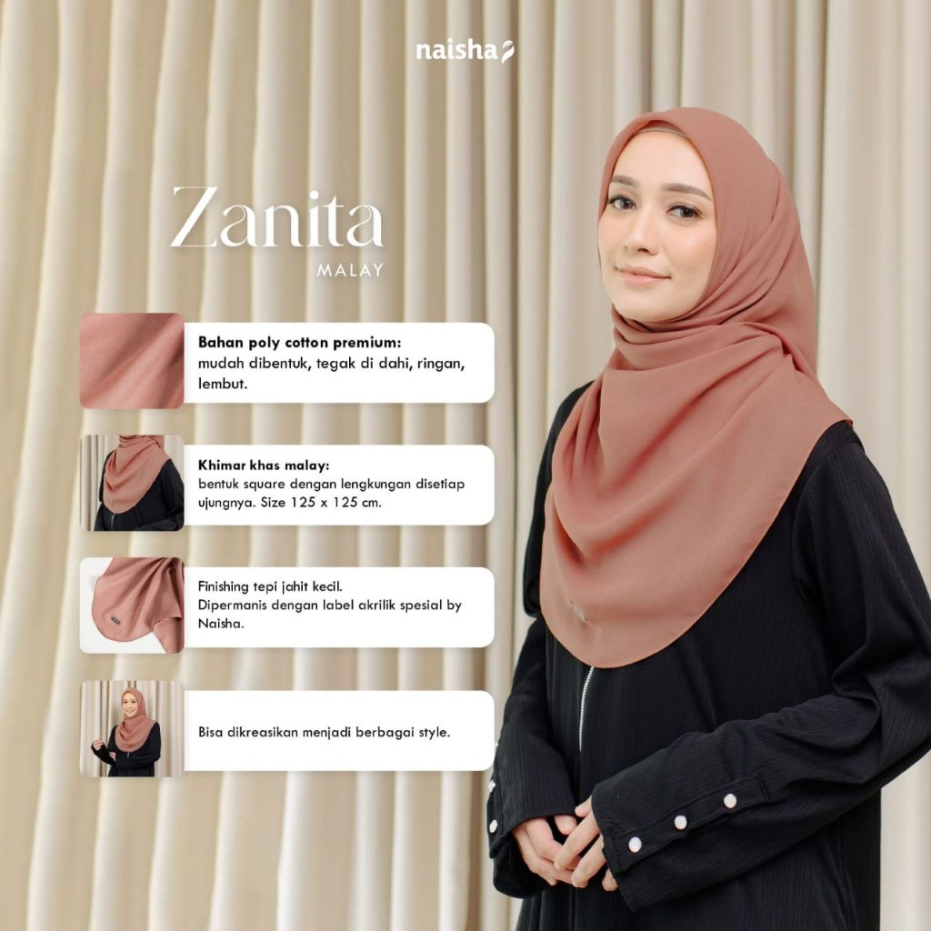 Zanita Malay | Hijab Malaysian Style Terbaru | Khimar | Kerudung | Jilbab