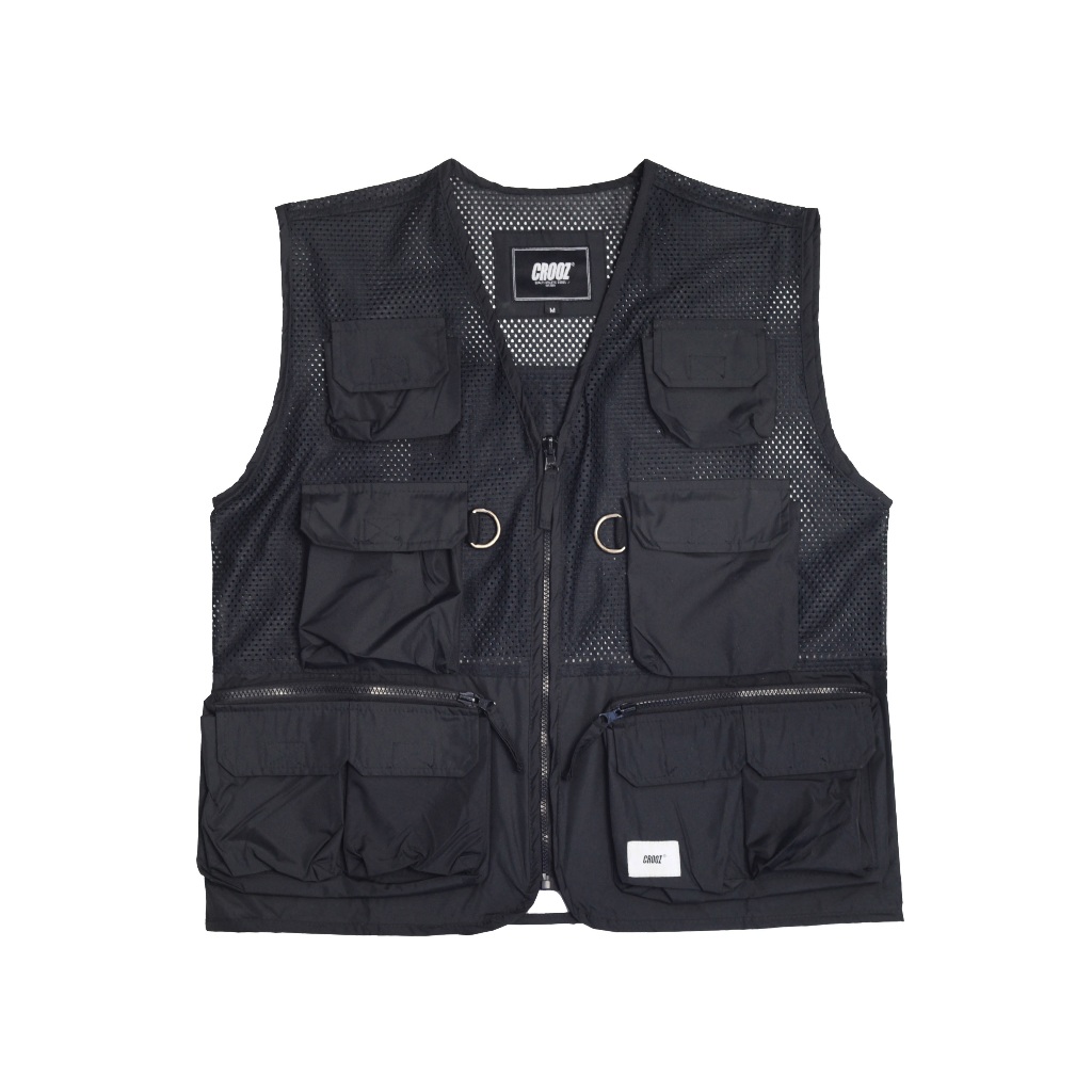 UTILITY VEST BLACK | CROOZ ROMPI TACTICAL MESH