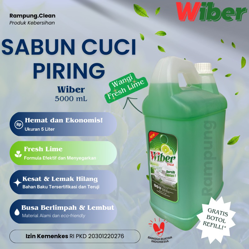 Sabun Cuci Piring 5 L Wiber Dish Soap Murah