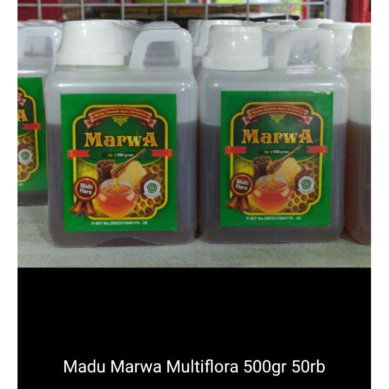 

Madu Multiflora Marwa 500gram, Madu Multiflora Murni Asli Alami