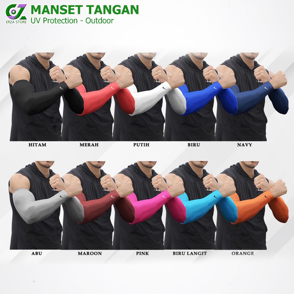 Sepasang Handsock Manset Deker Lengan Tangan Pria Wanita Panjang Polos