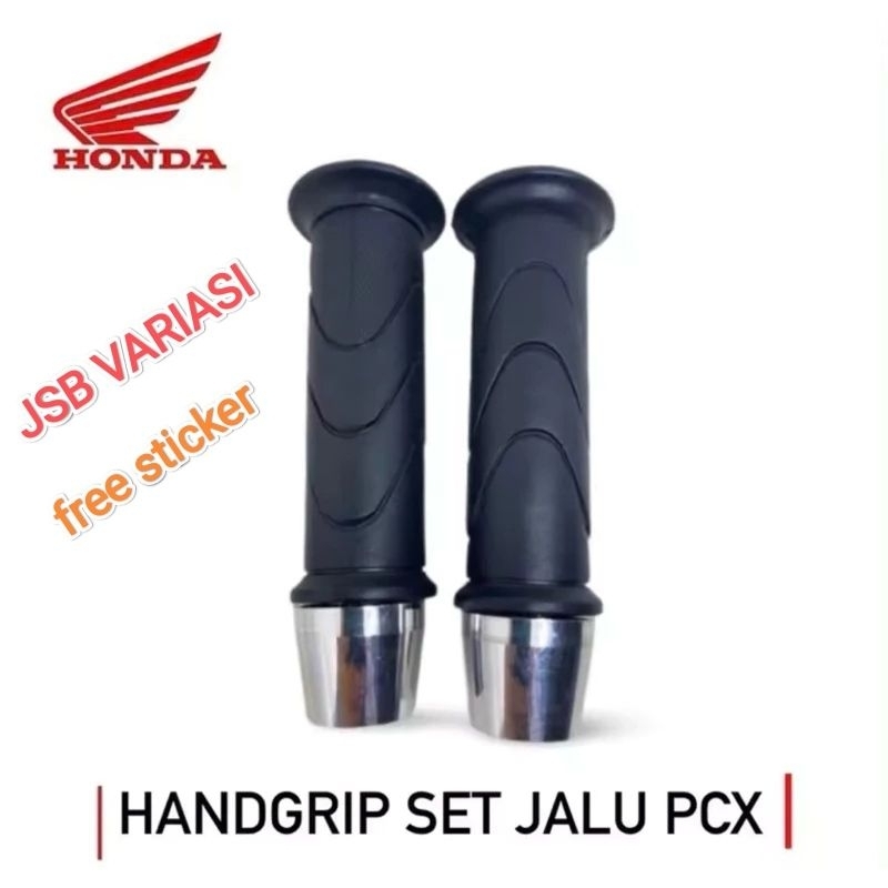 Handgrip Grip Sarung Gas Honda Set Jalu Stang Pcx Chrome Universal Semua Motor - JSB VARIASI