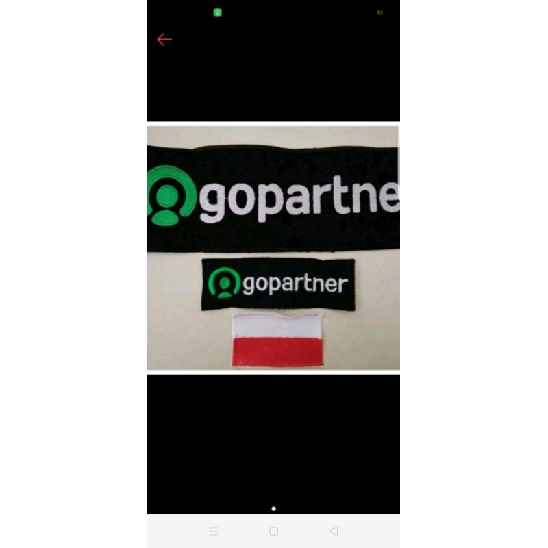 Patch Logo Emblem Gopartner 1 paket bordir komputer
