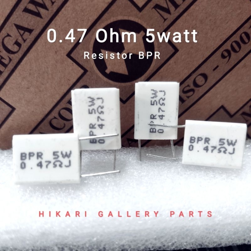 Resistor BPR 0.47 Ohm 5watt / BPR 5w 0,47 Ohm
