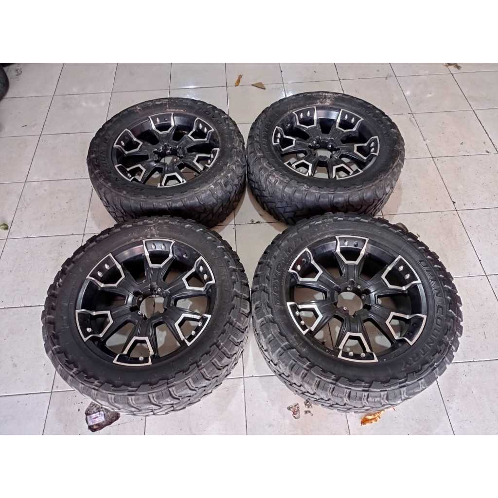 VELG MOBIL BEKAS SEKEN HSR KOMO RING 20 LEBAR 9 PCD 6X139 ET15+BAN 33 12,5 R20 VELG UNTUK PAJERO FOR