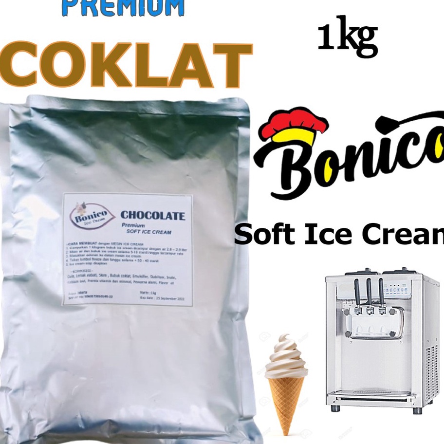 

Jangan Sampai Kehabisan BONICO COKLAT SOFT ICE CREAM POWDER 1Kg PREMIUM Resto bubuk es krim mesin Chocolate cone frizco