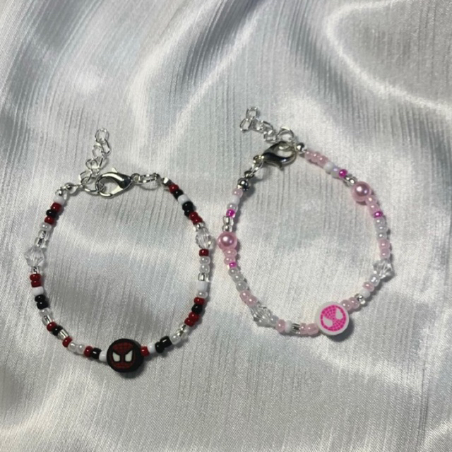 gelang manik spiderman and gwen new edition by cherry.beads pt3/gelang couple/gelang pacar/gelang ko