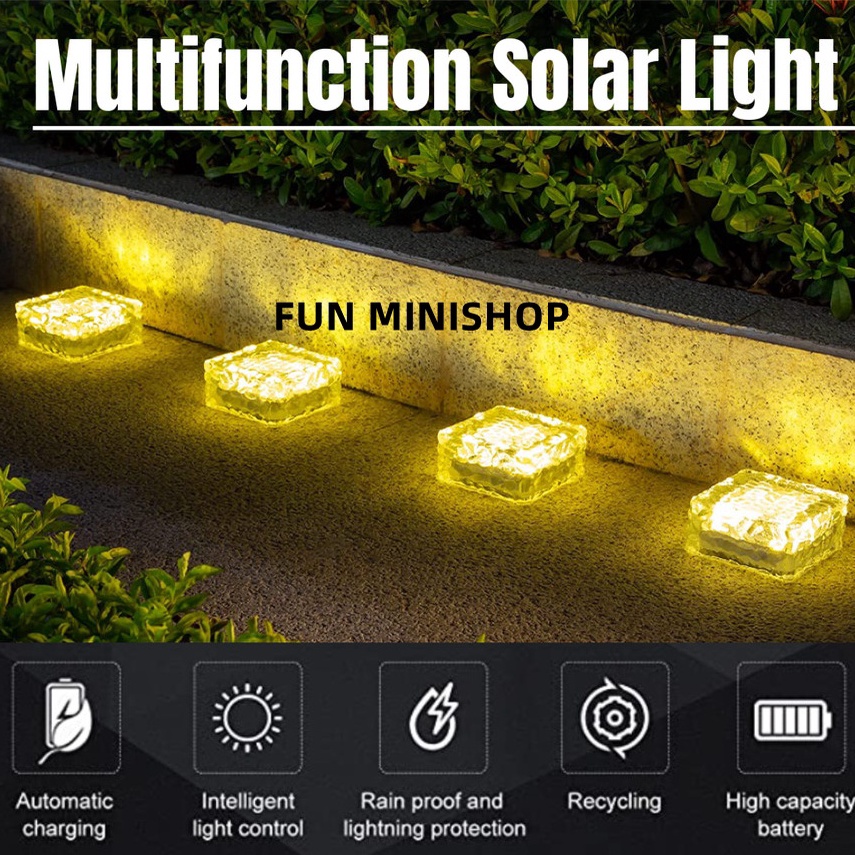 DISKON Lampu Taman Lampu Tangga Lampu Pagar Solar Tenaga Surya LED Outdoor LAMPU LANTAI