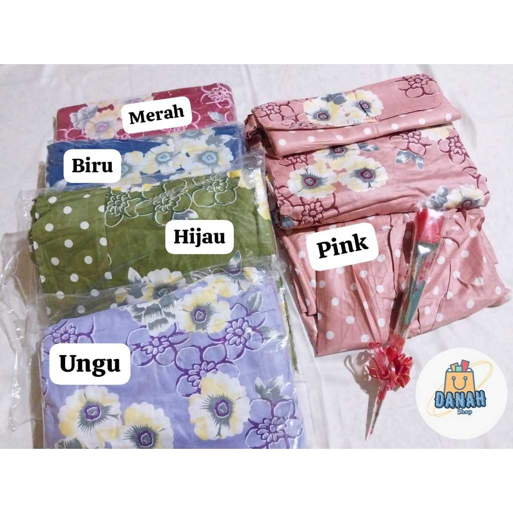 Mukena Dewasa Jumbo Murah Katun Rayon Bali Adem Motif Maya Bunga Polkadot