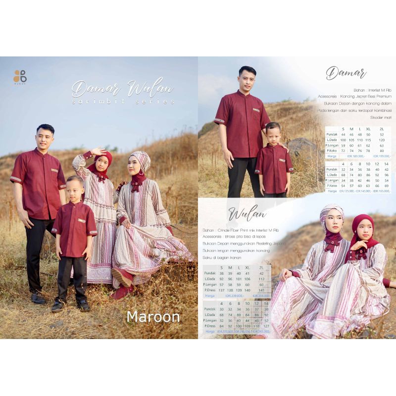 New sarimbit keluarga Nubua Damar Wulan maroon