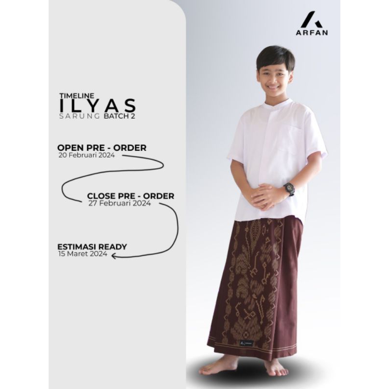 [READY STOK PUSAT] Ilyas Sarung Kids by Arfan/ORI ARFAN