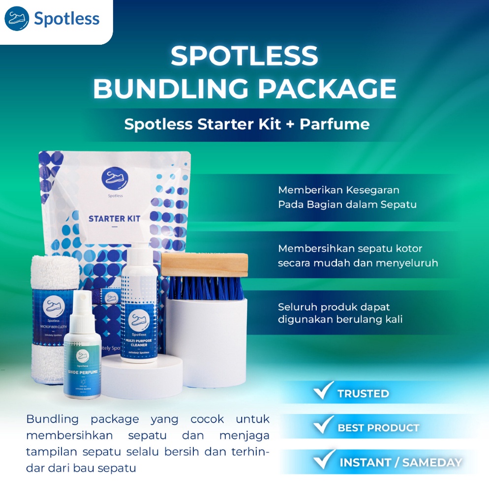 HEMAT PROMO Spotless Shoe Cleaner Starter Kit Sabun Pembersih Sepatu  Shoe Perfume