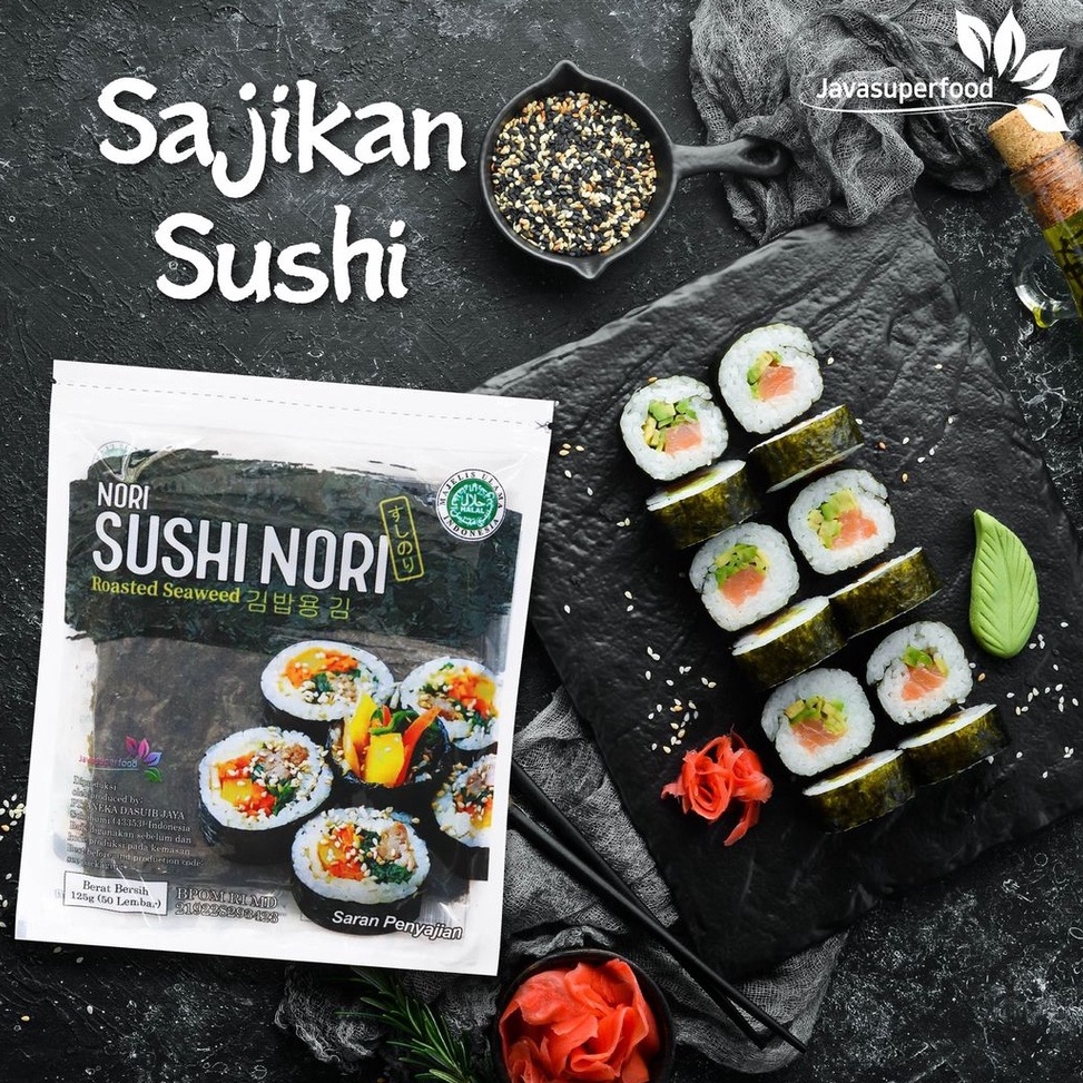 

COD TERMURAH PROMO OPPA SUSHI Nori Seaweed Rumput Laut Panggang HALAL 2 lembar