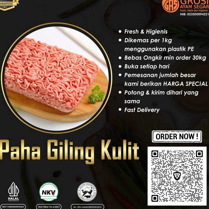 

Jangan Sampai Kehabisan Daging Ayam Giling Paha Dengan Kulit 1kg