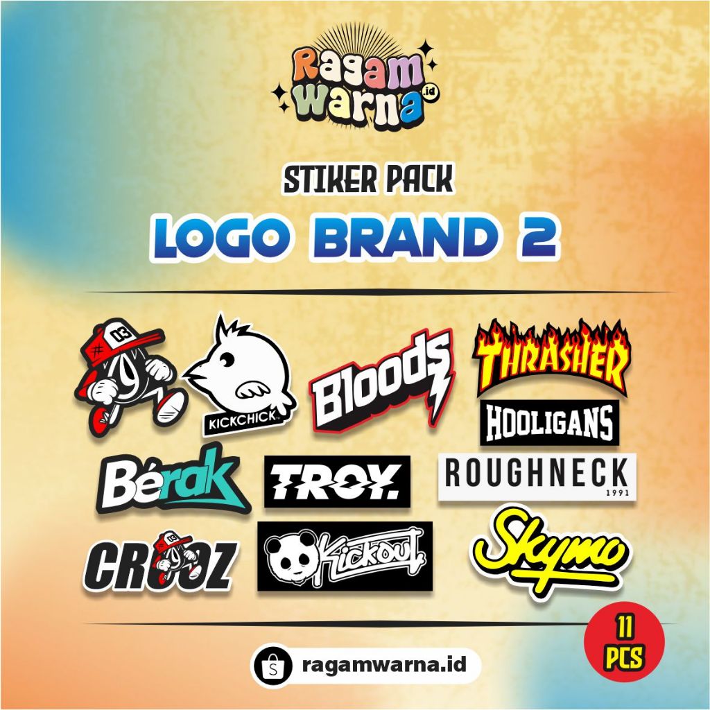 

Stiker Pack (11pcs) Brand logo Bloods, Troy, Berak, Crooz