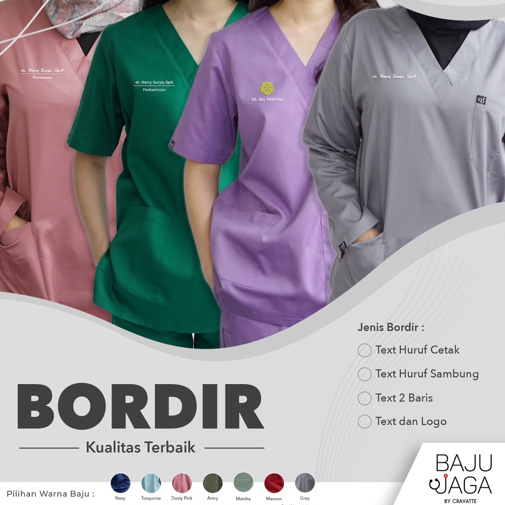 XPRESS Bordir Tambahan Baju Medis