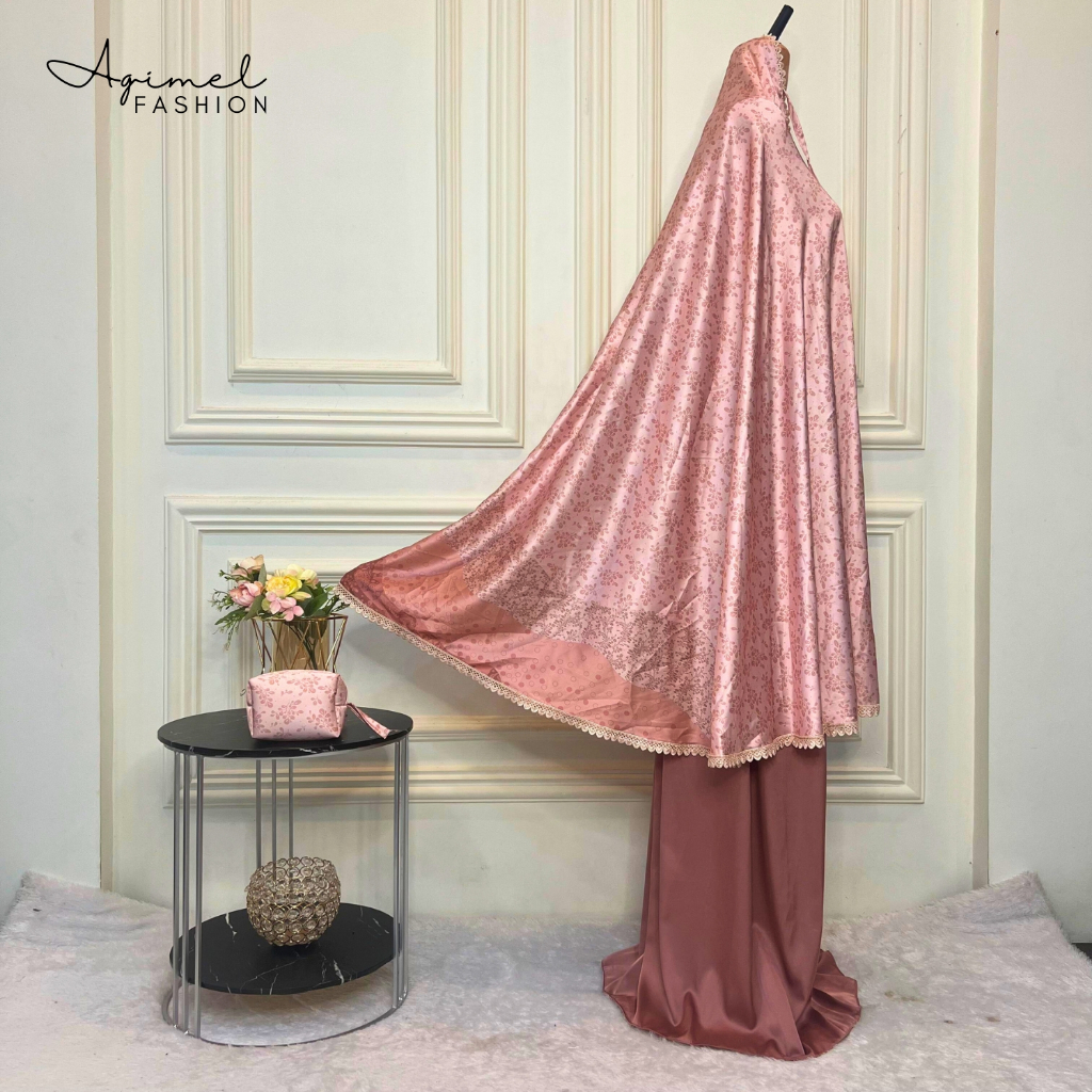 TERBARU Mukena Armani Silk Premium Jumbo Motif 2 in 1 Mukena Traveling Sutra Silk Premium Dewasa