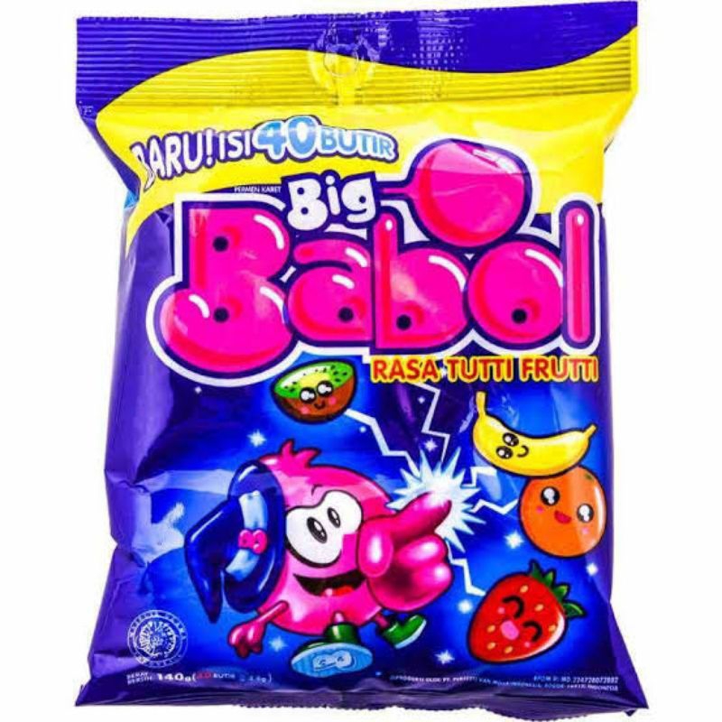 

Big Babol Bubble Gum / Permen Karet Rasa Tutti Fruity Pouch