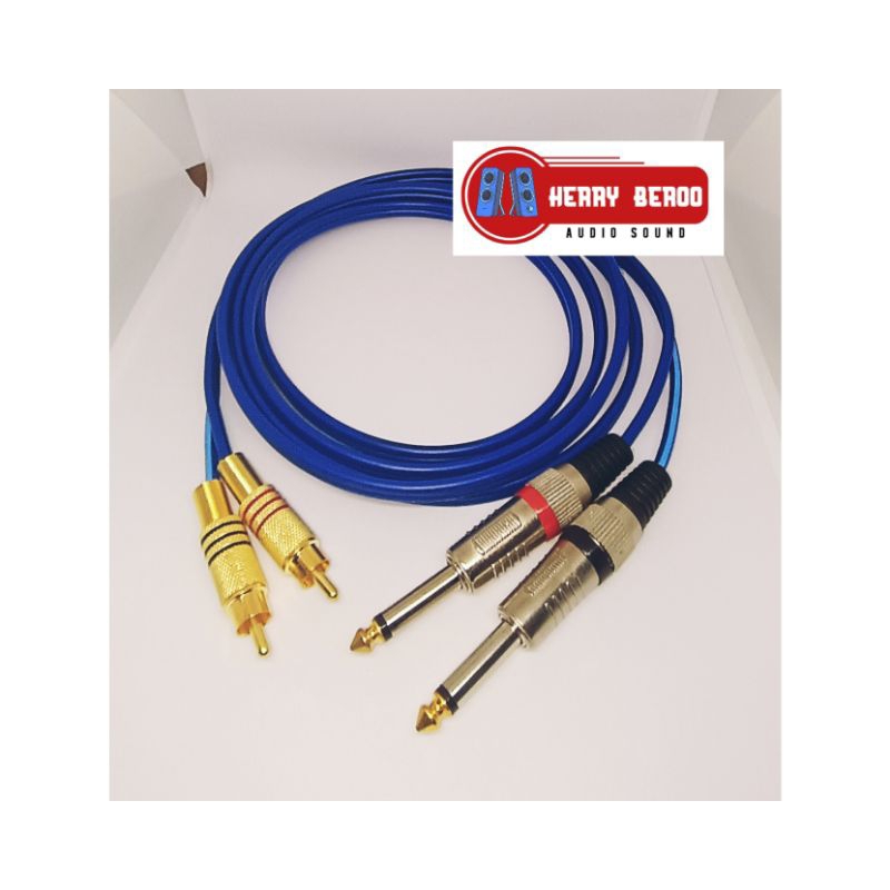 kabel jack 2 rca to 2 akai mono