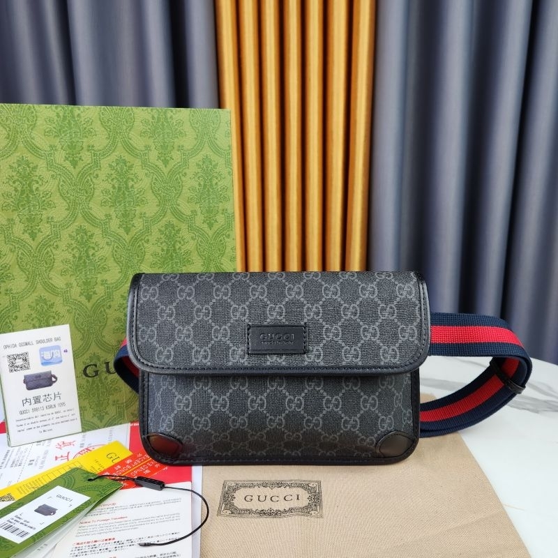 TAS BATAM | TAS PRIA | 10 - Belt GG Canvas HITAM AP598113 Q061Q