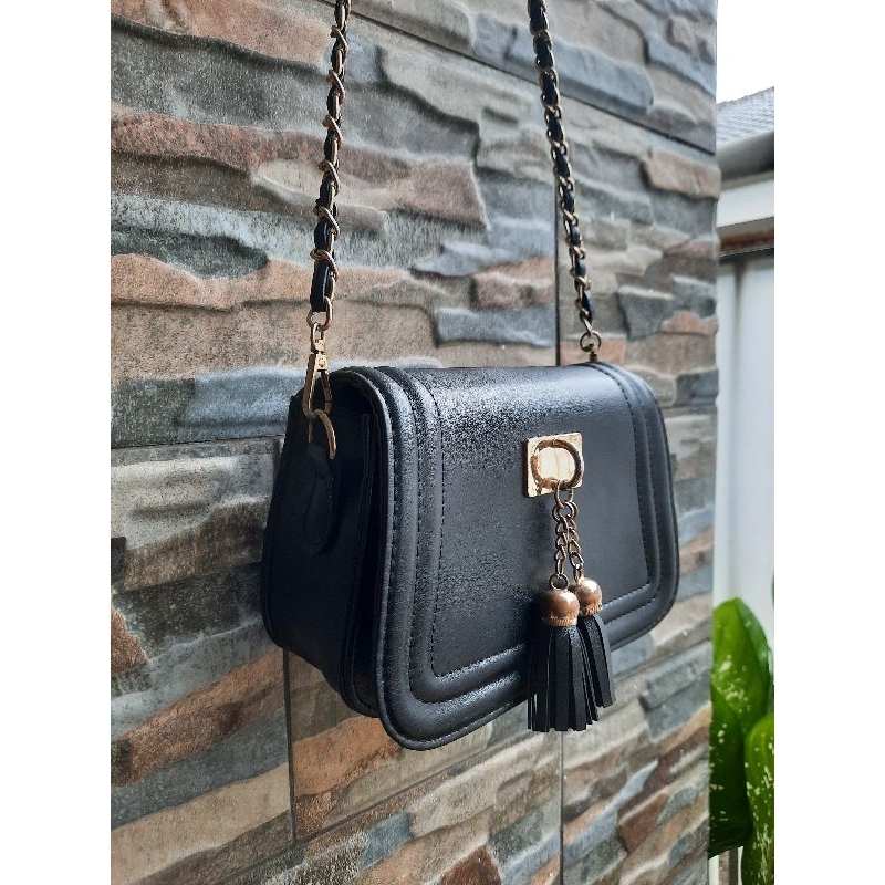 Slingbag Rantai Hitam NOBRAND - TAS PRELOVED