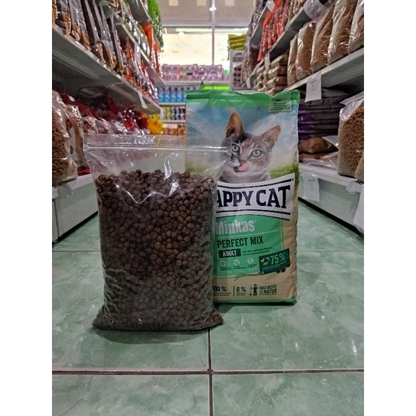 Happy Cat Minkas Mix 500 Gr - Makanan Kucing Dewasa Happy Cat Minkas Perfect Mix