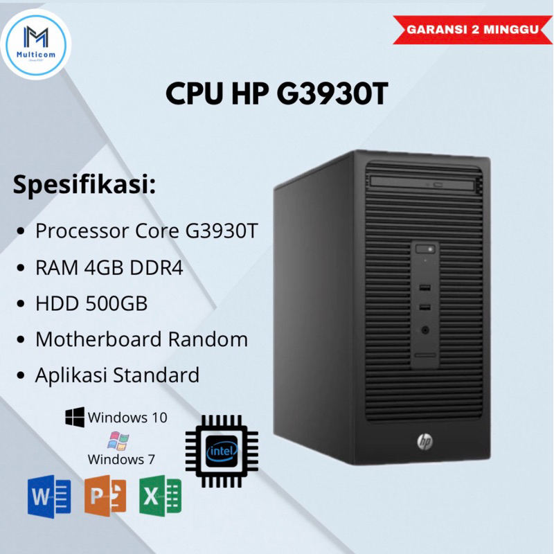 komputer CPU HP 4GB DDR4 Gen 6