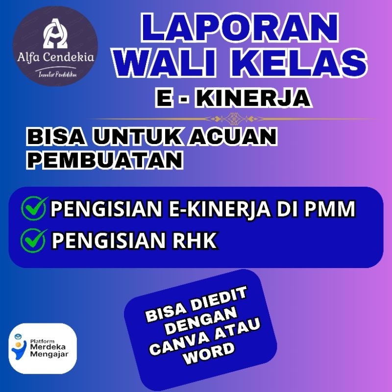 LAPORAN WALI KELAS PADA RHK_E-KINERJA DI PMM