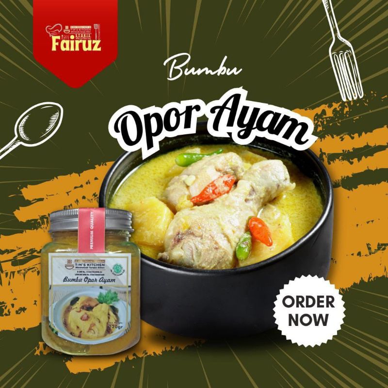 

Bumbu Opor Ayam Tin's Kitchen Kemasan Unyu 220 gram
