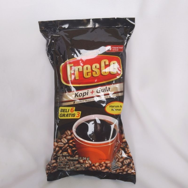 

Fresco kopi+gula isi 9pcs 216gr kopi bubuk fresco