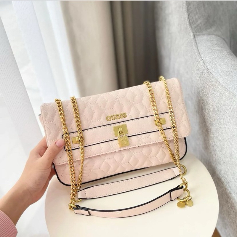 GUESS SHOULDER BAG PINK BLUSHQ