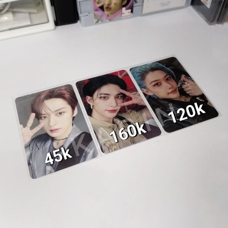 photocard pc straykids skz rock star black/rock ver lee know lino, pob music plant muplant hyunjin f