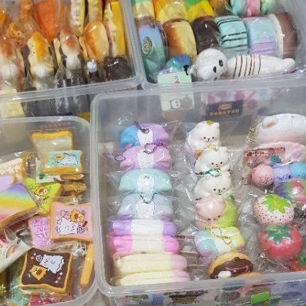 Flashsale squishy part 2✨ ibloom lotte, Wreath bread, chigiri, popsicle, mashlo dll