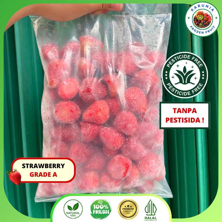 

TERMURAH STRAWBERRY FROZEN PREMIUM GRADE A 1KG/ BUAH BEKU STRAWBERRY/ STROBERI FROSEN/STROBERI FROZEN/BUAH BEKU STROBERI